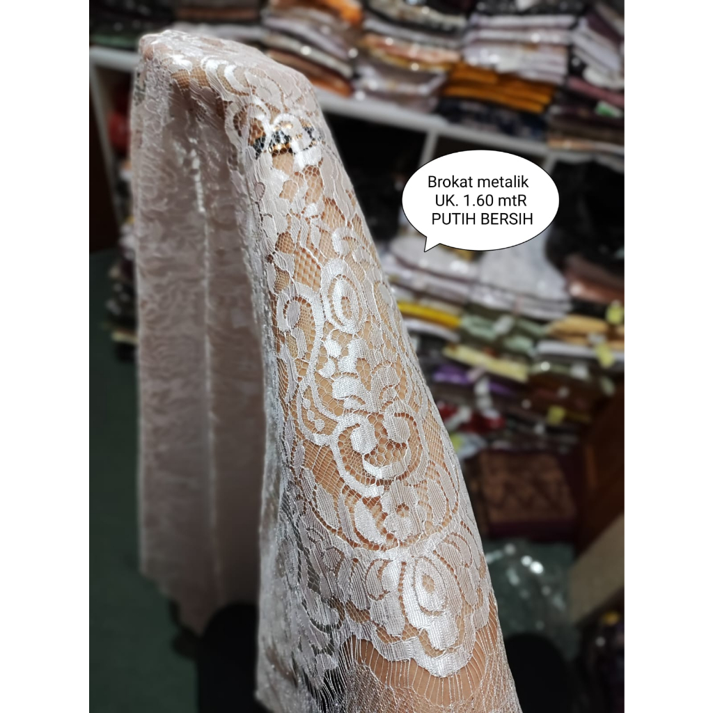 kain kebaya Brokat metalik