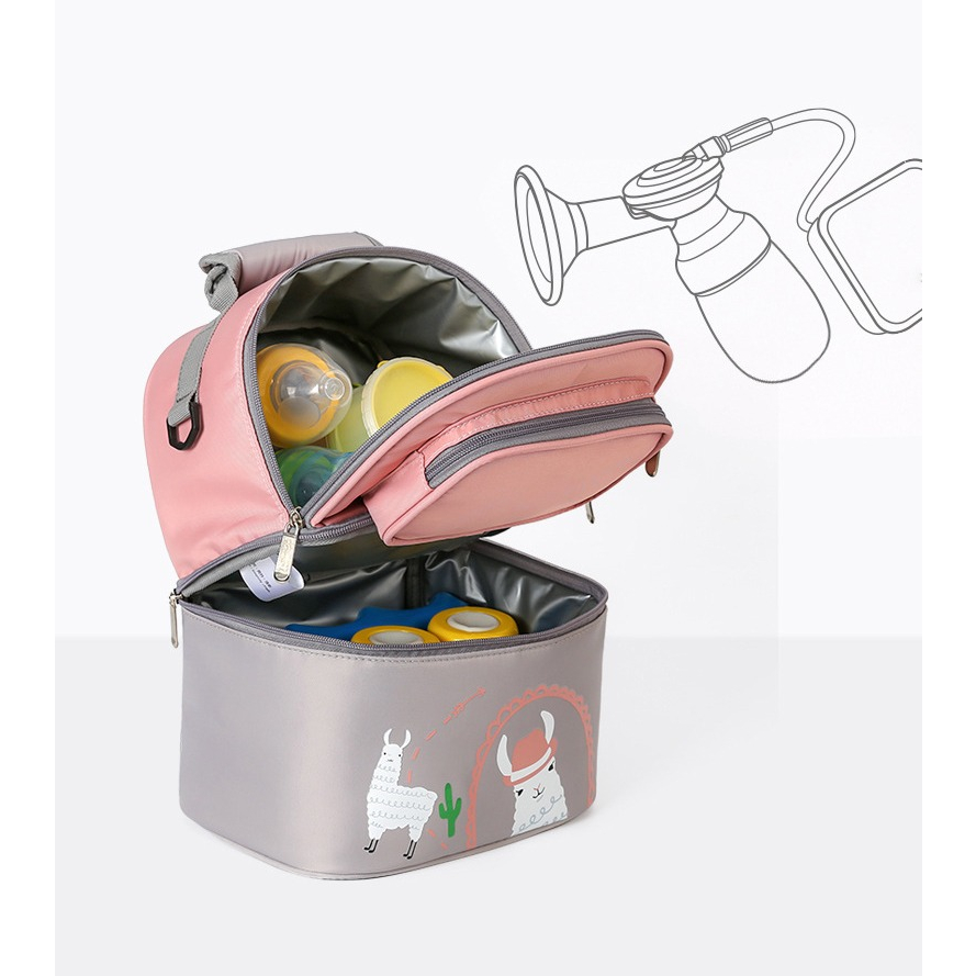 Cooler Bag Tas Bayi Waterproof / Perlengkapan Bayi Dan DIaper Bag / Tas Asi Bahan Nilon Multifungsi
