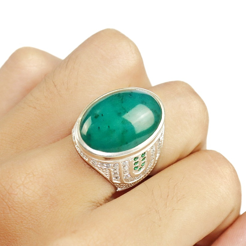 Natural Cincin Batu Akik Bacan Doko Majiko Ring Perak Terbaru