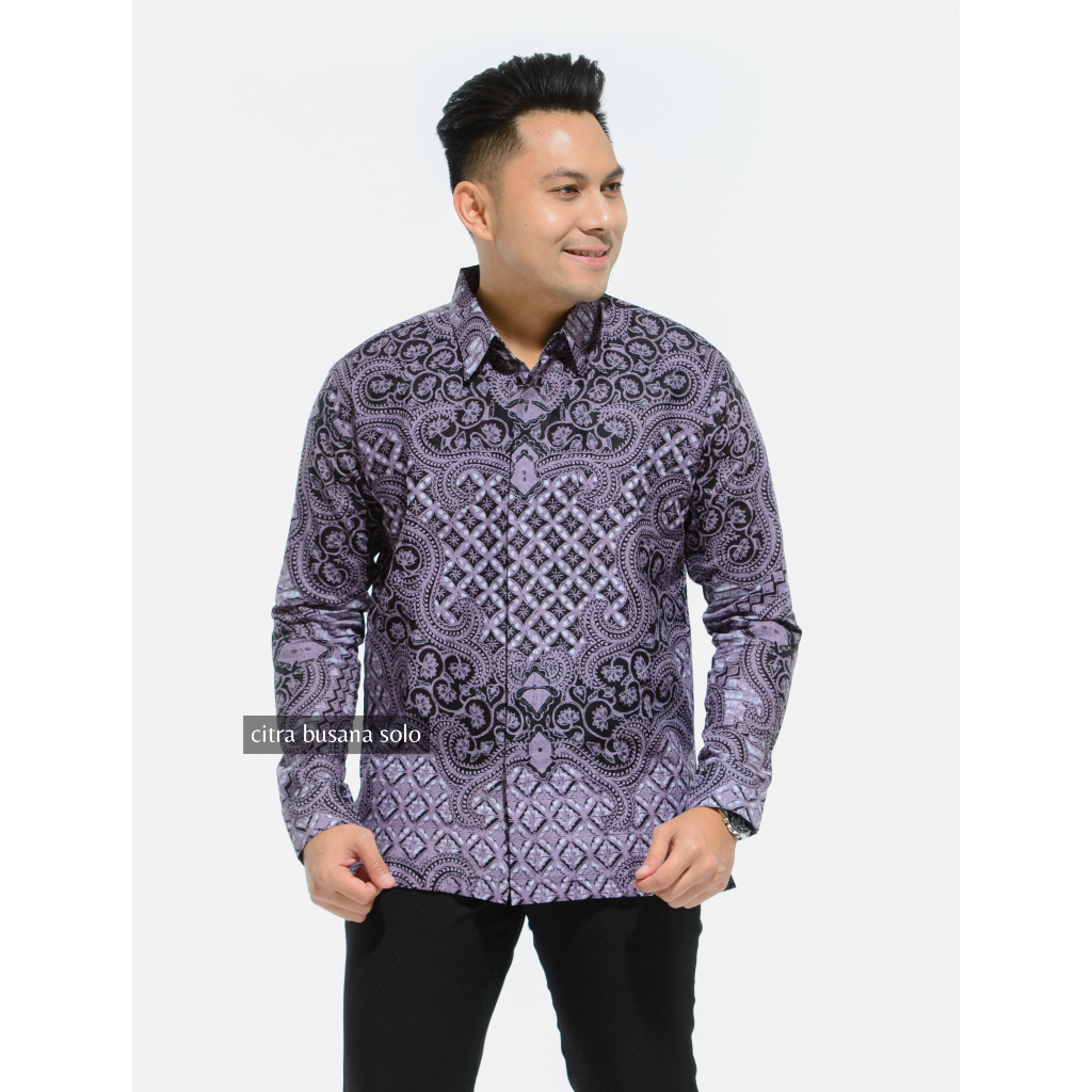 SEKARJAGAD KLASIK Kemeja Batik Pria Full Furing Bahan Katun Sragenan