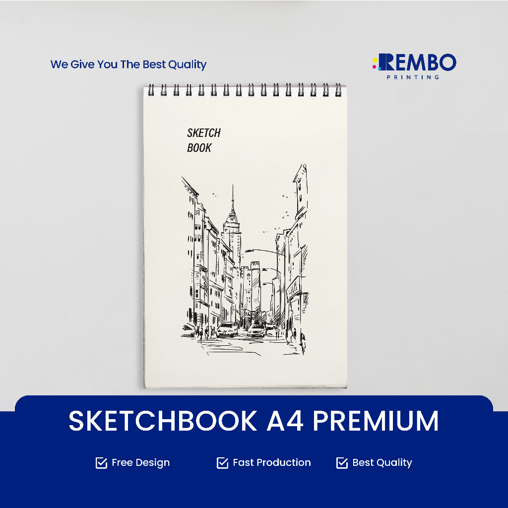 Sketchbook Premium dengan Cover AC 260 dan Isi Bookpaper 70gsm 40 Halaman