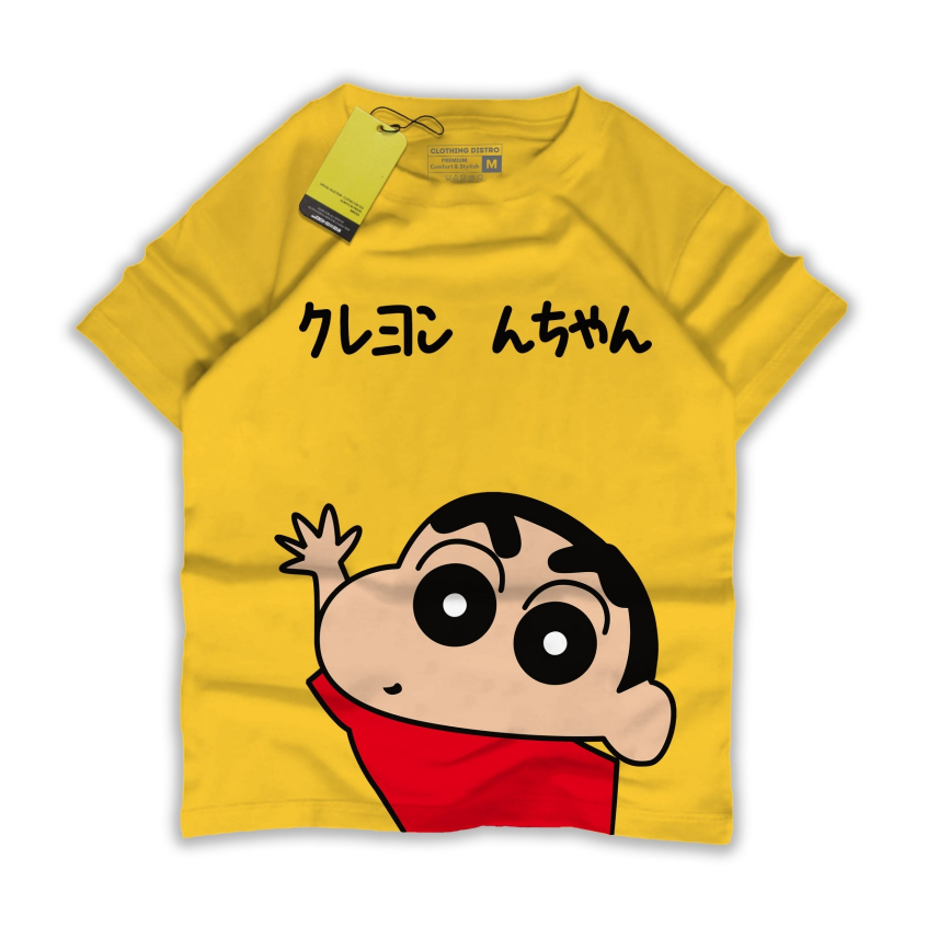 Atasan Kartun Anak lakilaki Perempuan Kaos Oblong Cowok SINCAN MUSTARD thirteen tsaiby