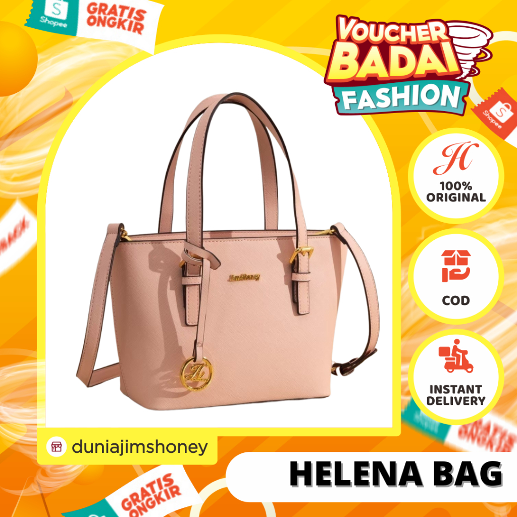 Jims Honey Helena Bag Tas Jinjing Bahu Wanita Cewek Fashion Korea Handbag Selempang Slingbag Import JH Murah Jimshoney Ori Cantik