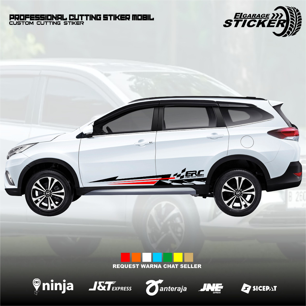 Stiker mobil rush cutting stiker body samping variasi all new rush