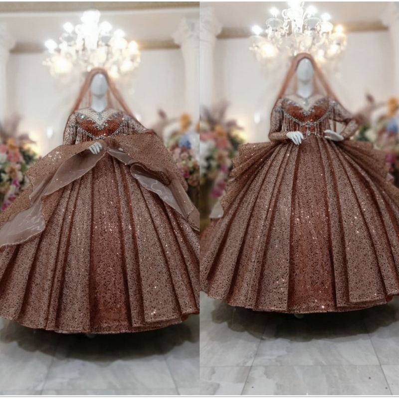 GAUN PENGANTIN BARBIE MEWAH BEREKOR//GAUN WEDDING HARNET  MODERN 2023