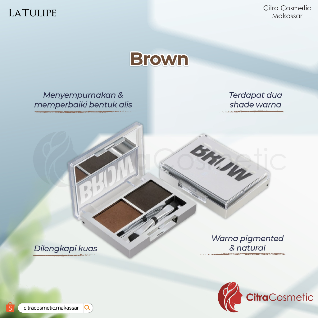 La Tulipe Brow Shadow Kit 6 Gr Series | Black | Brown