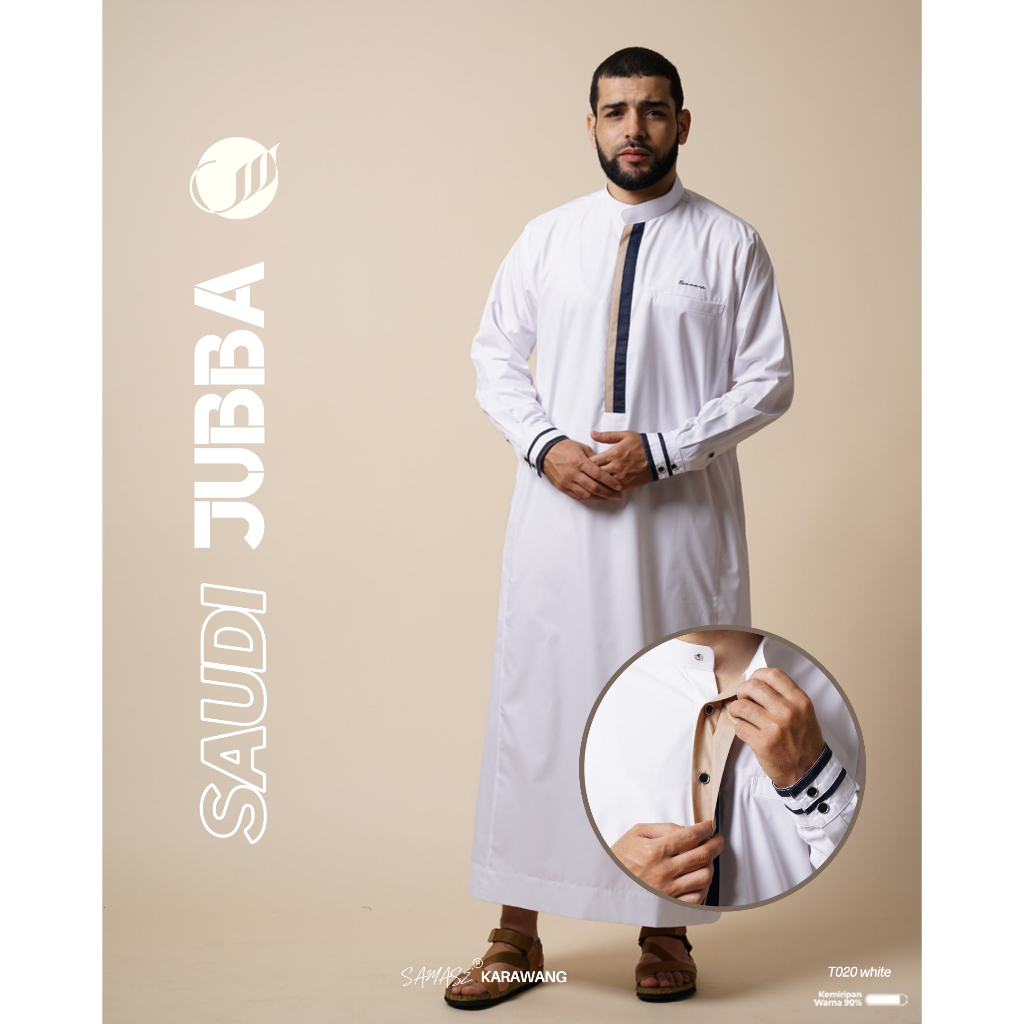 SAMASE Jubba Saudi T020 Jubah Pria Dewasa Lengan Panjang