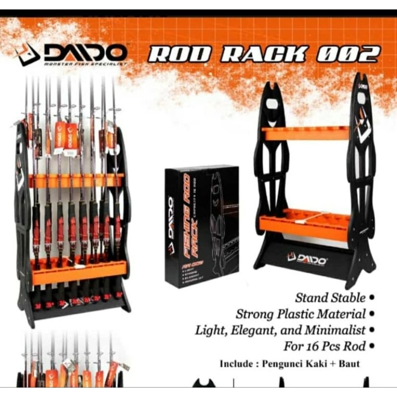 rak joran pancing type berdiri daido pajangan joran besar model bentuk ikan