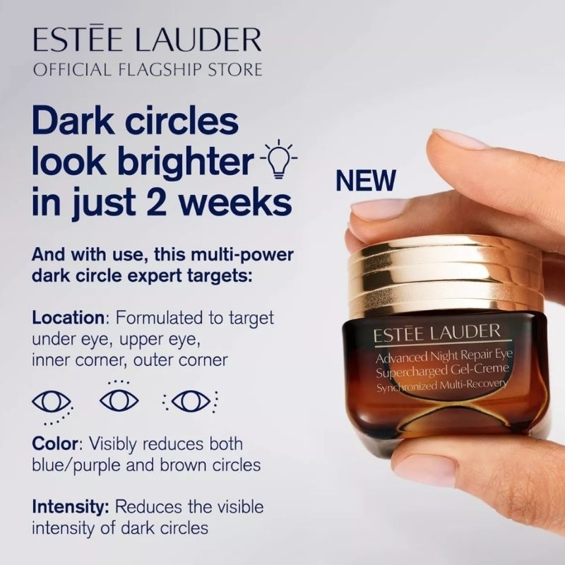 [ New Formula ] Estee Lauder ANR Eye 15ml / Advanced Night Repair Eye Supercharged Gel-Creme Oculus