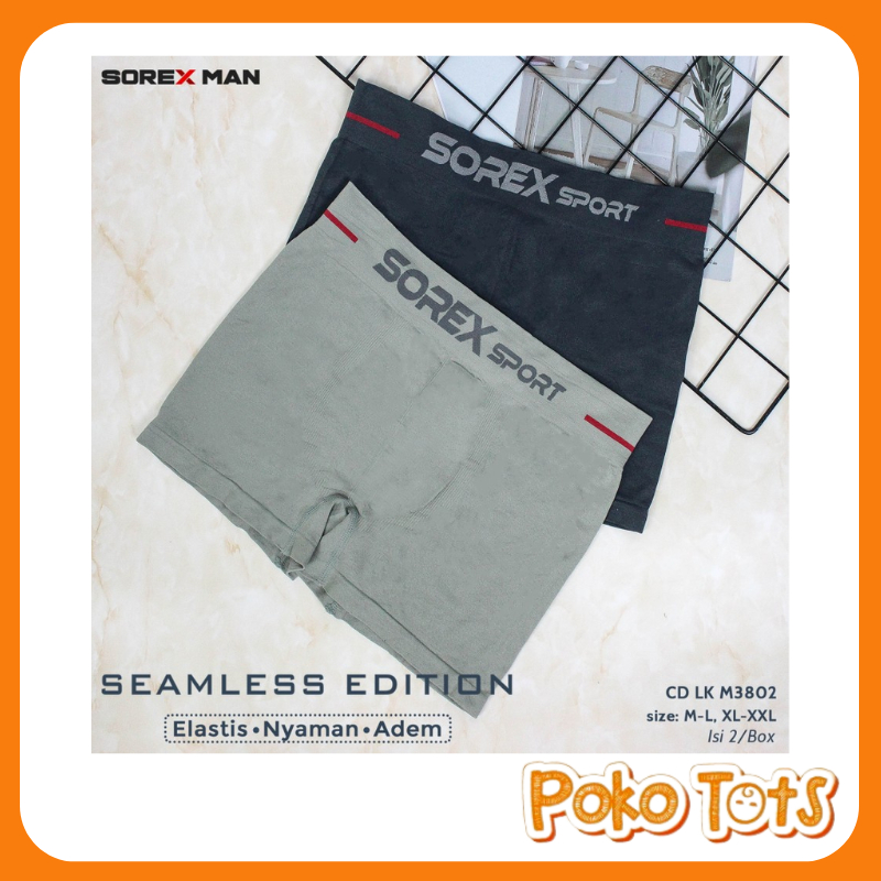 Sorex Man CD Seamless M3802 Celana Dalam Pria CD Boxer Cowo Celana Dalam Sport Boxer Seamless WHS