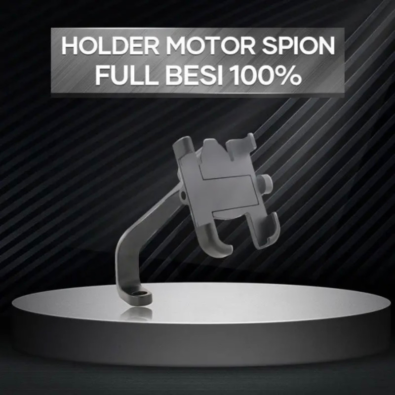 Holder HP/Holder Motor Full Besi Metal Holder Motorcycle 360 Derajat Universal Smartphone Holder Spion Motor