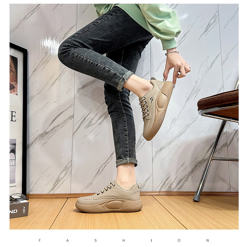 GROSIRTAS &quot;FREE BOX&quot; LV0214 Sepatu Platform Polos Wanita Import/Sepatu Sneakers Style Korean