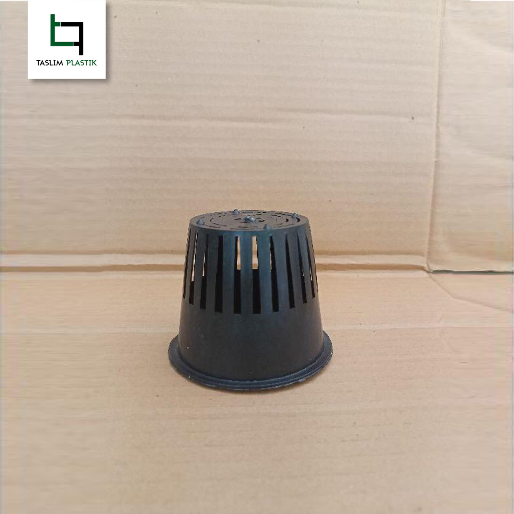 Netpot Hidroponik 6,5 cm - Hitam - Netpot Tanggung - Netpot Anggrek - Netpot Murah