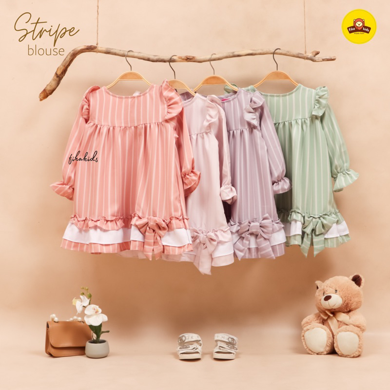 STRIPE BLOUSE original by Fiha Kids - Atasan anak perempuan