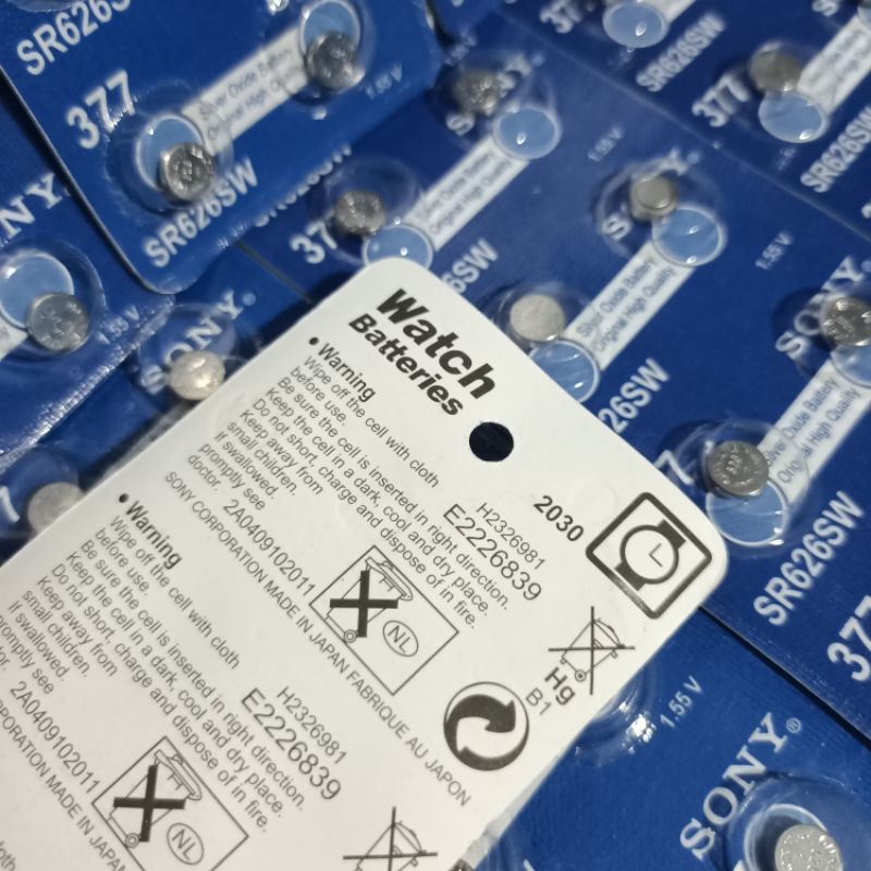 Baterai jam tangan Sony 377 / 626 original