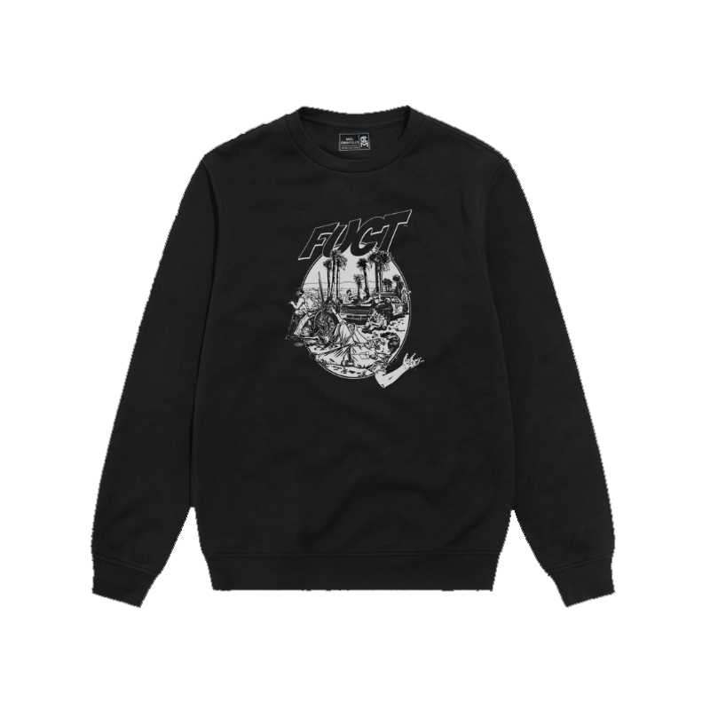 Sweater Crewneck Black Rock Punk Premium Terbaru Unisex