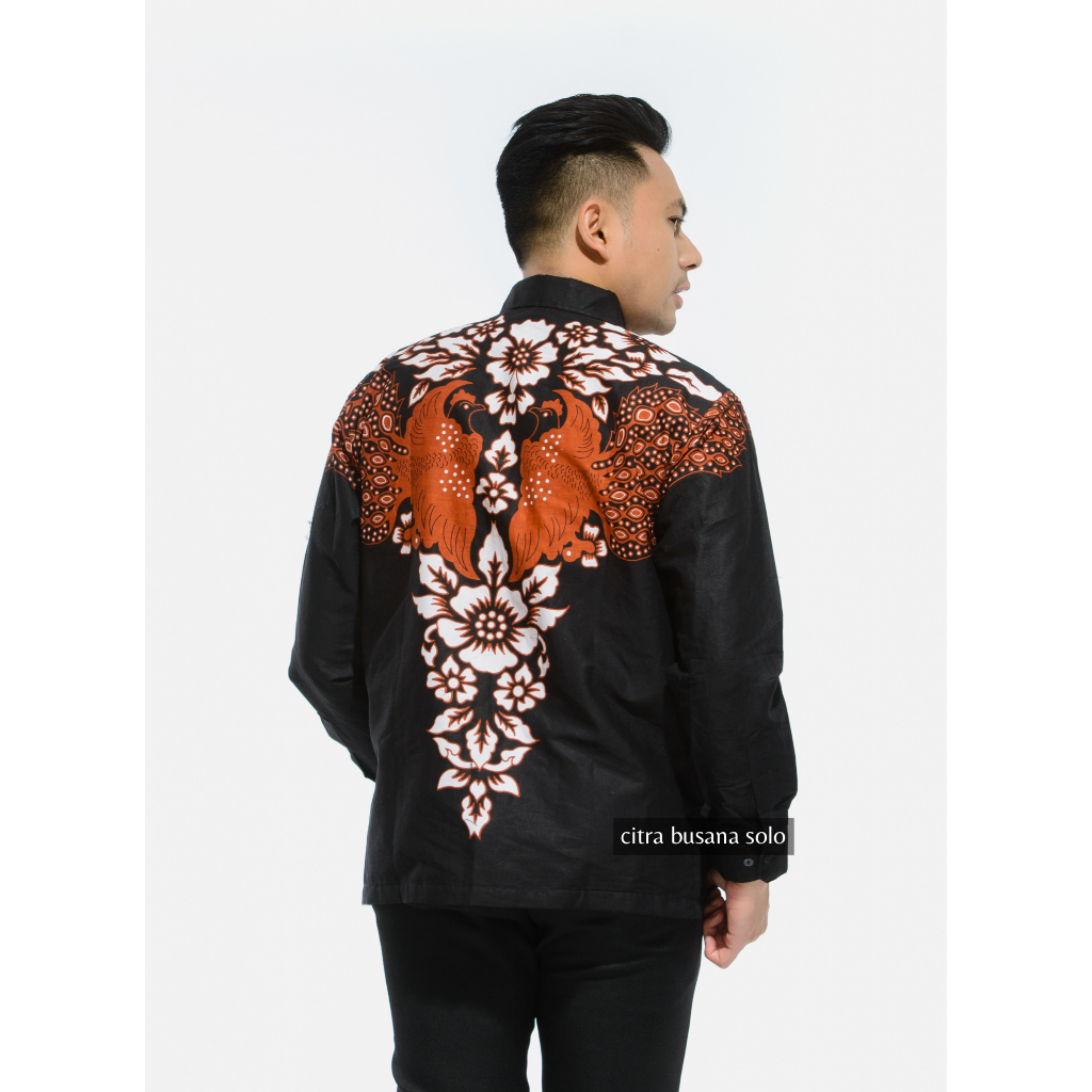 PAKUALAM SOGAN Kemeja Batik Pria Full Furing Bahan Katun Primisima