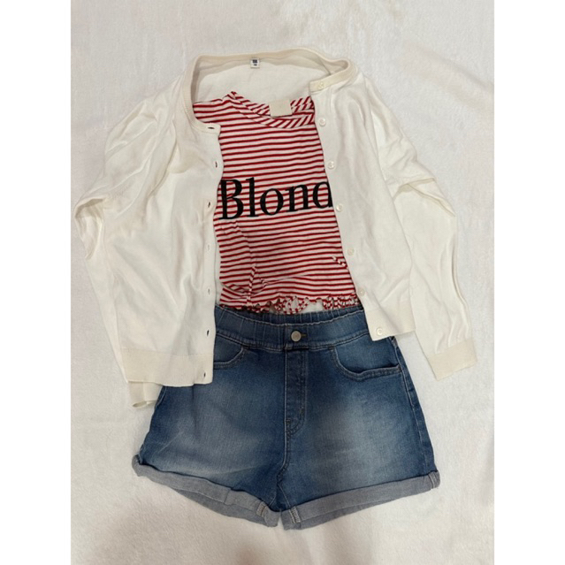 One Set Outfit Kids Zara Uniqlo Preloved Jeans