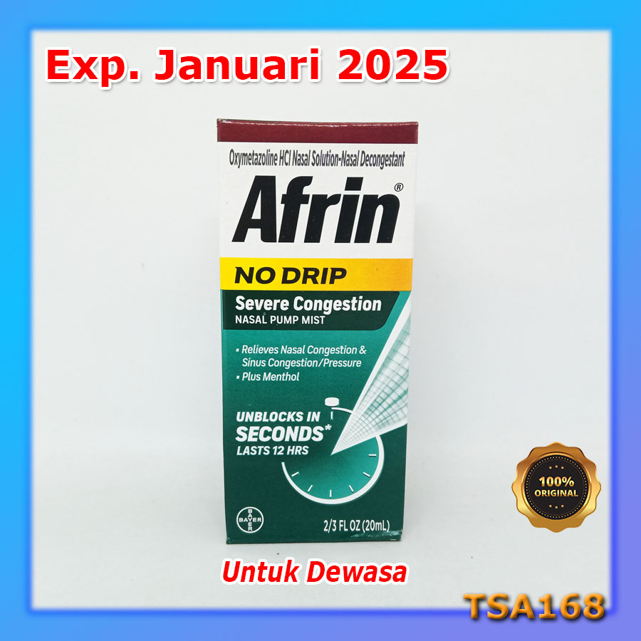 Afrin Original No Drip Severe Congestion 20 ml Nasal Hidung Tersumbat