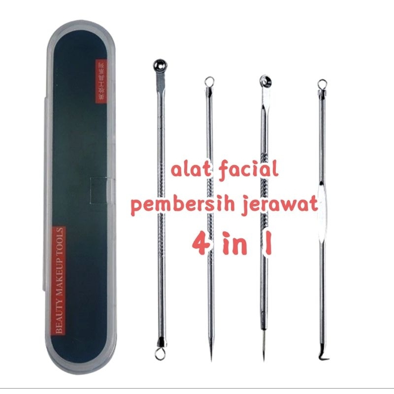 Alat Pembersih Komedo 4in1 / Alat Pembersih Jerawat / Alat Facial Pemencet Jerawat