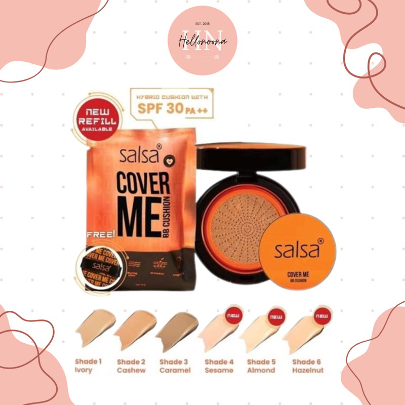 SALSA Cover Me BB Cushion | Semi Matte with Red Algae Niacinamide &amp; Centella Smooth Medium Coverage Foundation