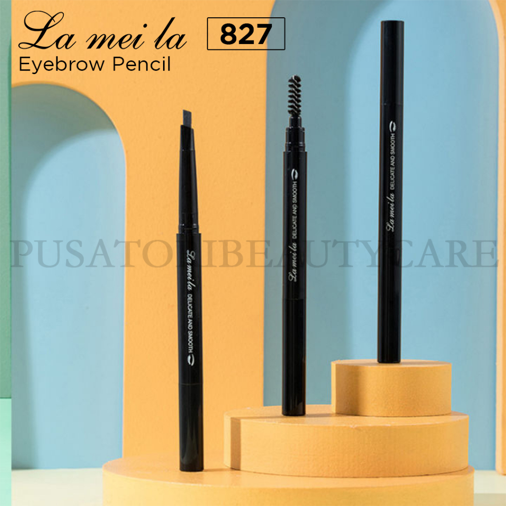 LAMEILA 827 Eyebrow Pencil Multi Effect Stereo Waterproof Pinsil Alis