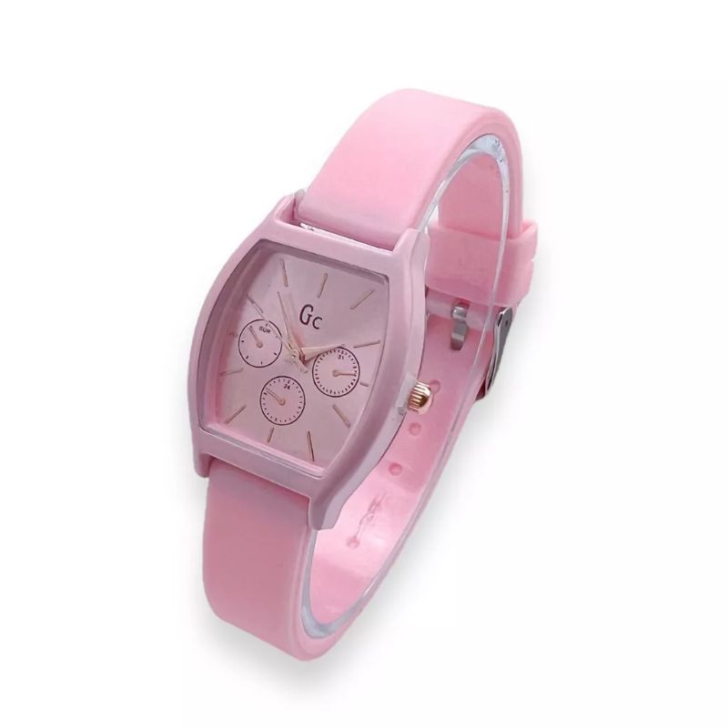 (Terima Cod)Jam Tangan Wanita GC Oval Crono 3 Of Strap Karet/Rubber(Dikirim Jakarta Best Seller)Murah