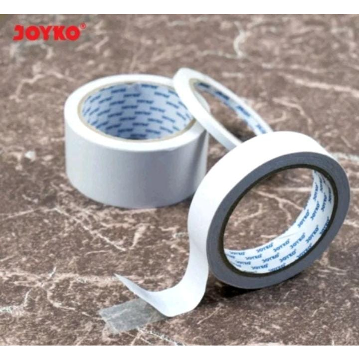 

Double Tape 24mm/ Double Tape Joyko/ Double Tape Perekat Ganda 2 Sisi JOYKO 24 mm x 15 Yard | 12mm x 15Y