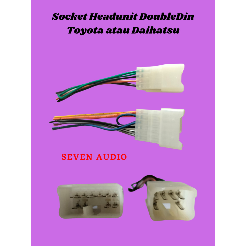 Kabel Soket Double Din PNP Toyota / Daihatsu - Cable Socket Plug N Play Toyota / Daihatsu  Double Di