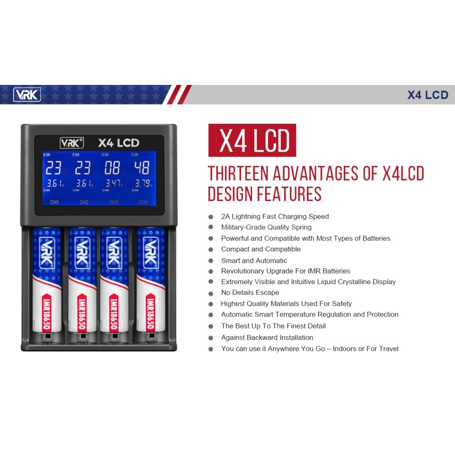 CHARGER VRK X4 LCD AUTHENTIC BY VRK