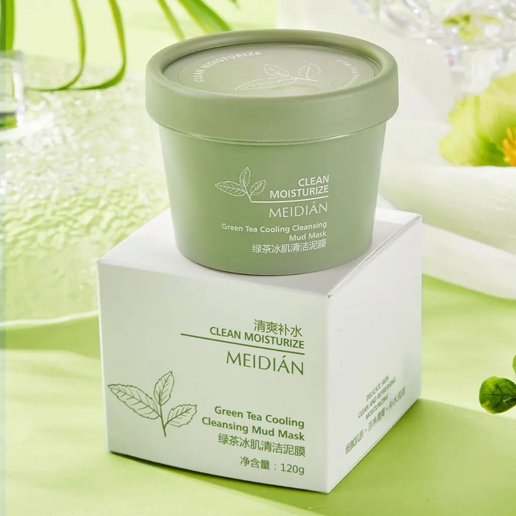 SHINE STAR - ORIGINAL 100% MAIGOOLE MEIDIAN GREEN TEA COOLING CLEANSING MUD MASK /CLAY MASK MASKER WAJAH KOMEDO