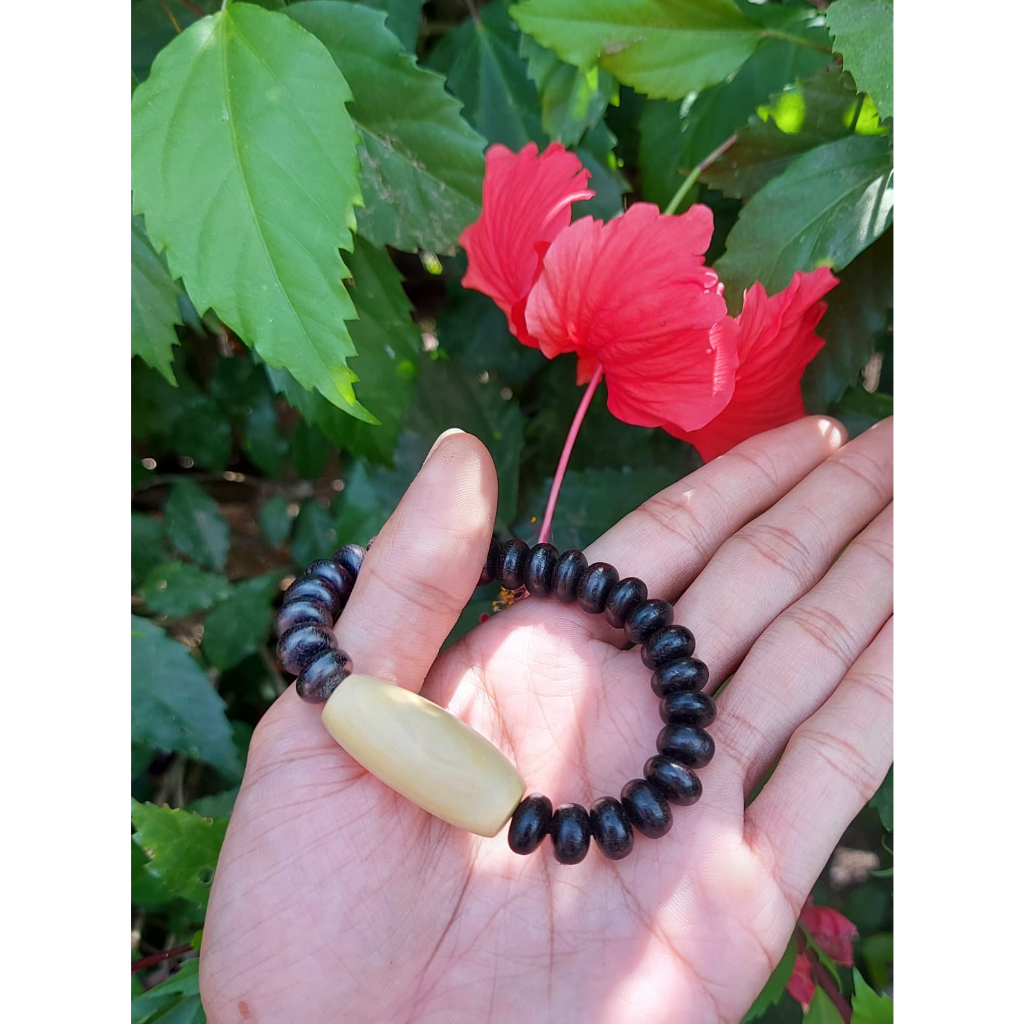 gelang butiran galih kelor hitam plat dewandaru