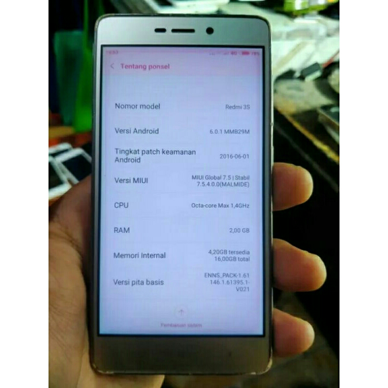 lcd ts hp XIOMI REDMI 3s 3 pro  ORI cabutan normal udh tested