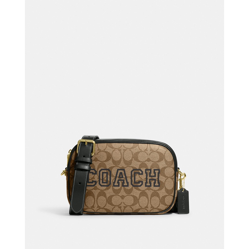 Coach Jamie Camera Bag In Signature Canvas With Varsity Motif (CE 599)