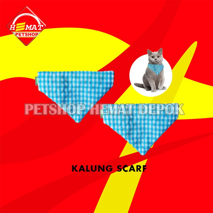 Kalung Bandana Syal Dasi Kucing Anjing Cat Dog Scarf