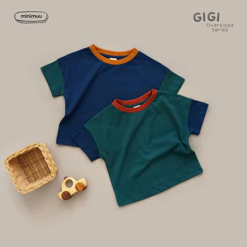 Minimuu GIGI Series Oversized Tee &amp; Pants / Kaos Celana Pendek Anak