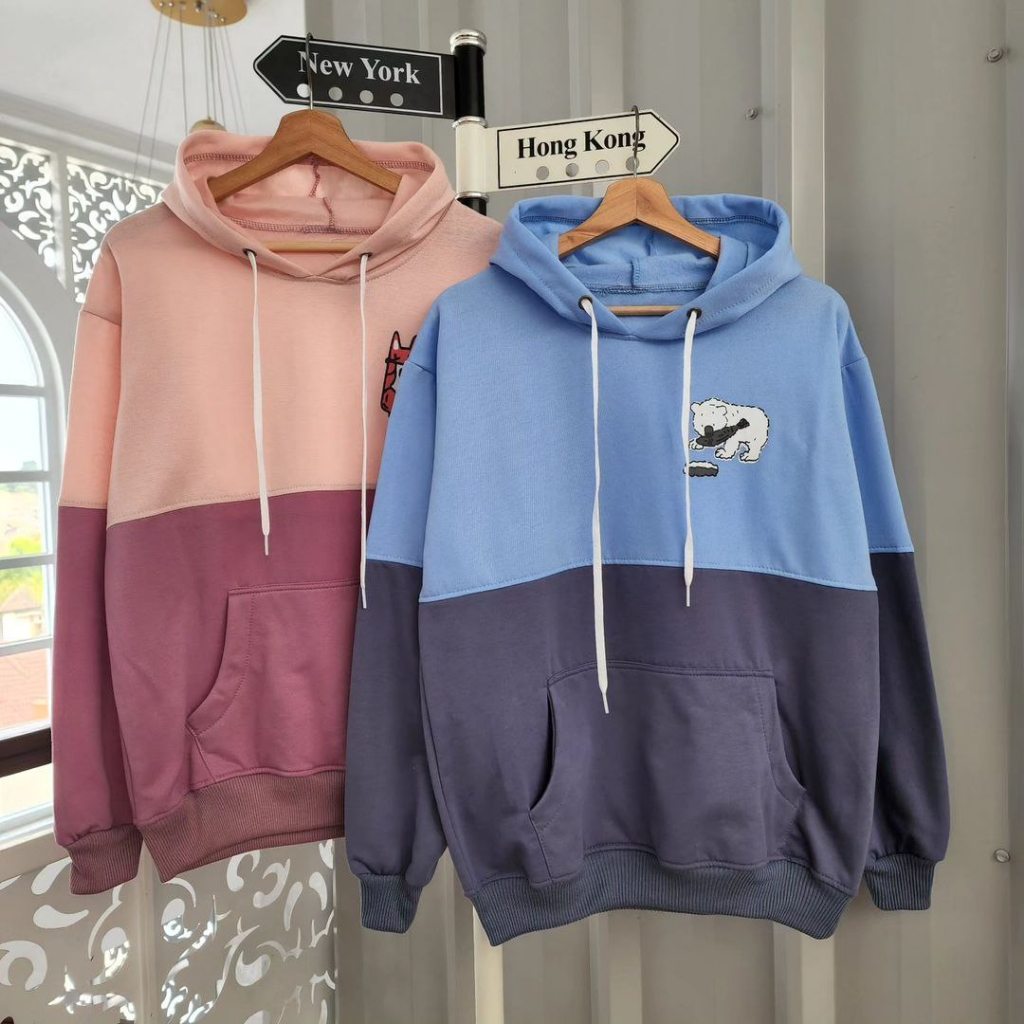 Nara.Grosir - Racobear Hodie l Hodie Unisex Terbaru