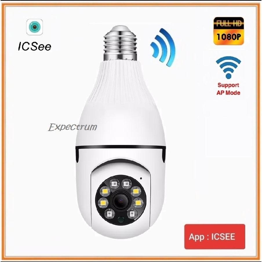 IPCAM Bohlam 360 / IP Camera 360 bohlam ICSee 2MP PTZ, 4 IR &amp; 4 LED