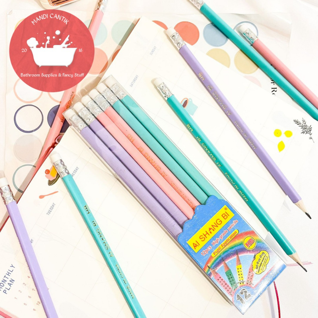PENCIL AISHING HB PENSIL TULIS LUKIS GAMBAR ALAT TULIS KANTOR SEKOLAH ANAK SD STATIONERY KADO UNIK W