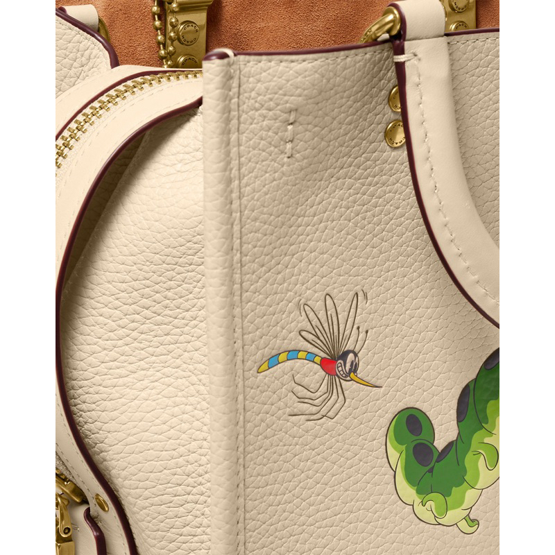 Coach Disney X Coach Rogue 25 In Regenerative Leather With Mickey Mouse And Caterpillar (CH 461)