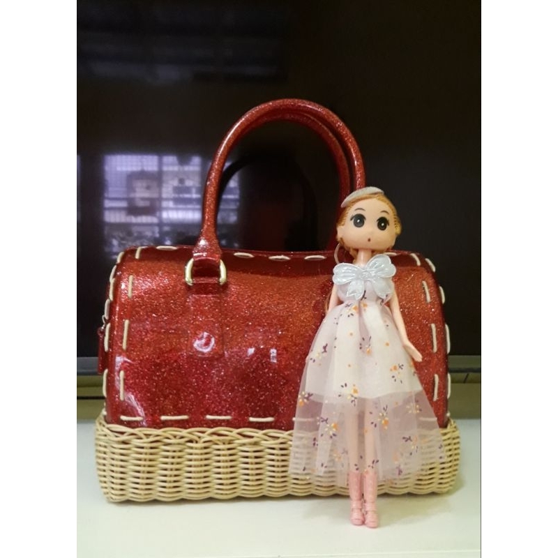 Sale Tas jelly picnic gliter size 28