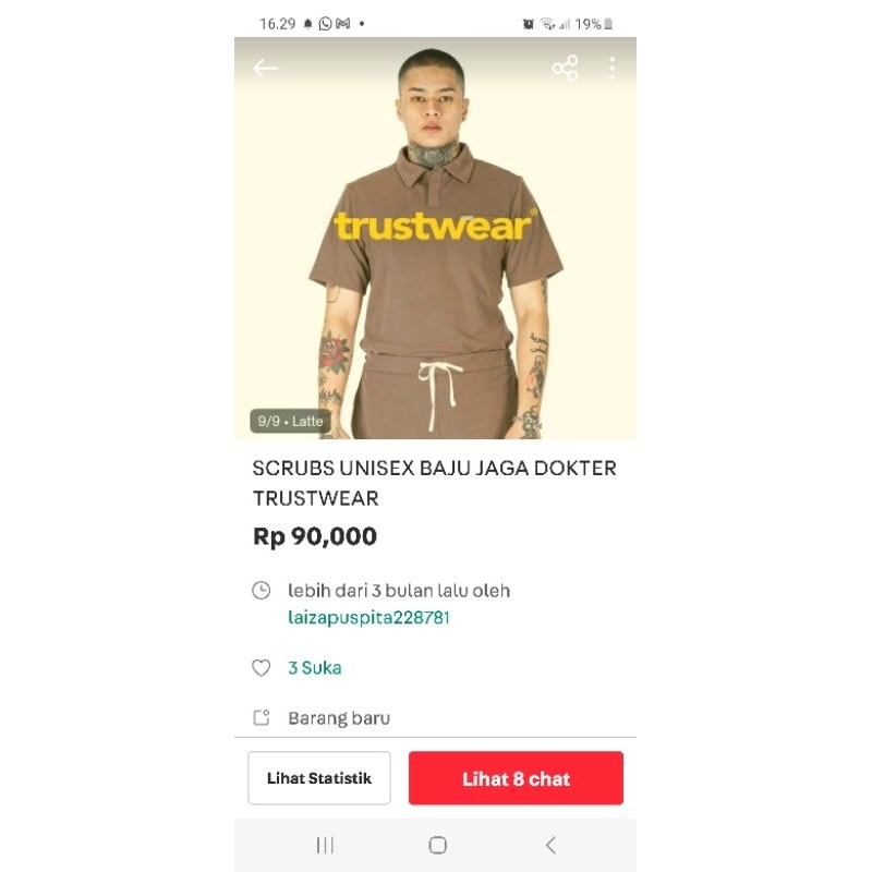 pesanan scrubs trustwear