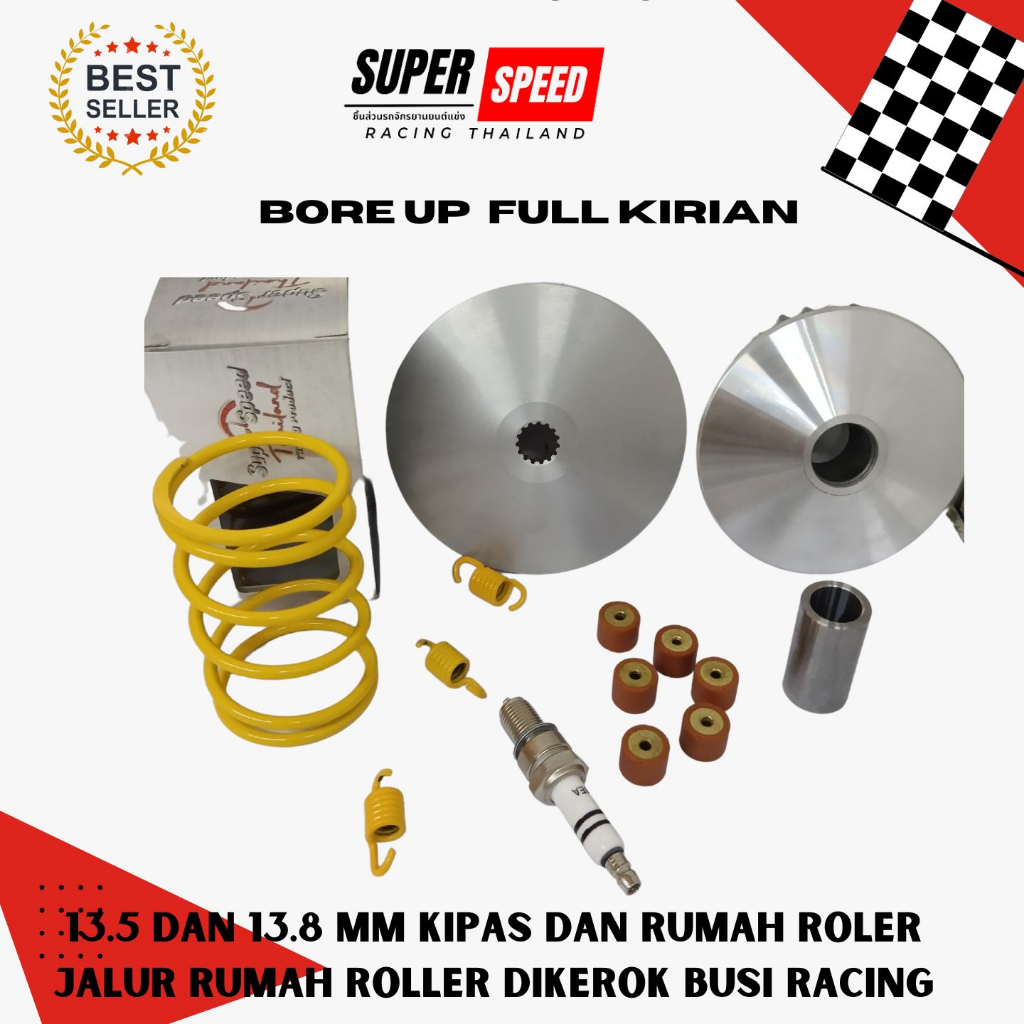 Paket CVT Full Spesifikasi Mio Smile: Tingkatkan Performa Motor Nmax, Mio J, Mio M3 dengan Pulley Bu