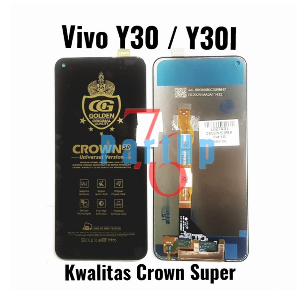 Lcd touchscreen Fullset Kwalitas Crown Super Vivo Y30 - Y30i - Hitam