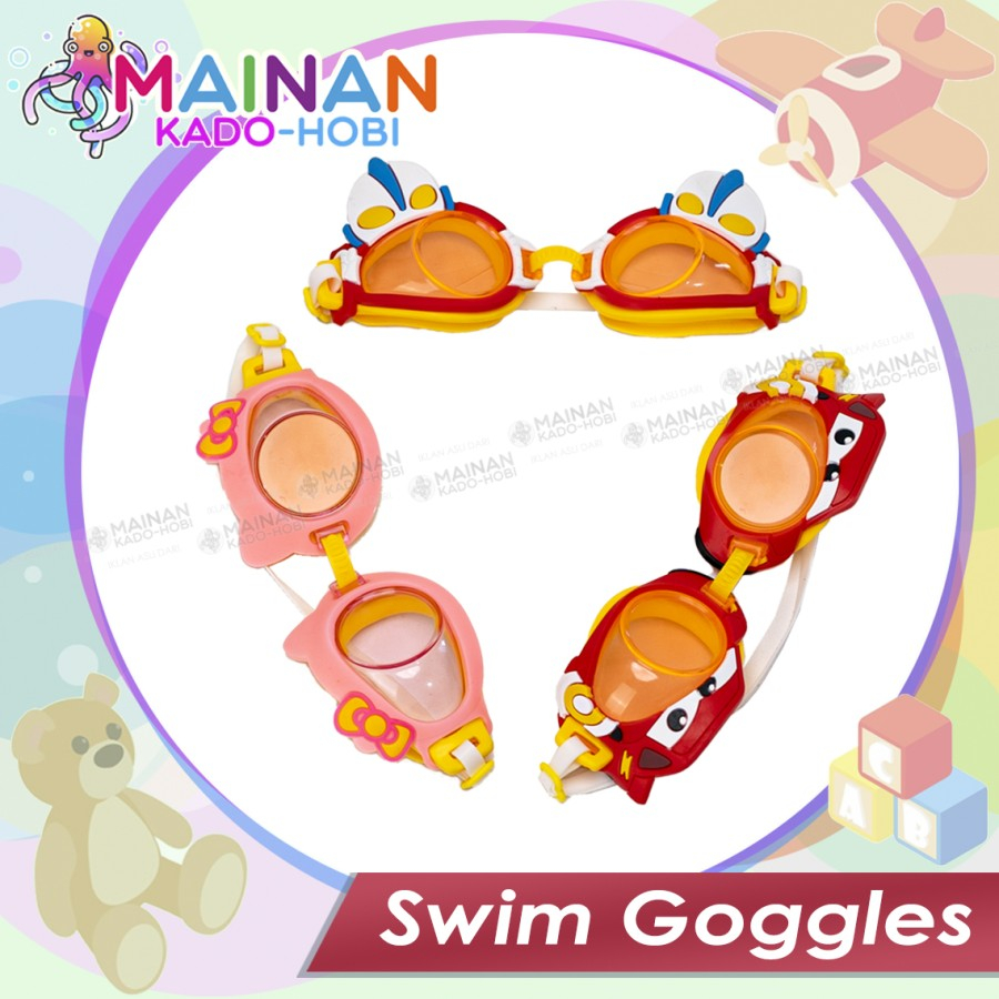 HADIAH GOGGLE KACAMATA RENANG ANAK MOTIF KARAKTER SUPERHERO KARTUN LUCU