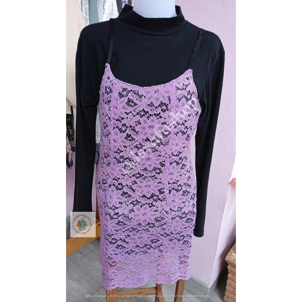 Baju Murah  Blouse / Atasan Brokat Ungu