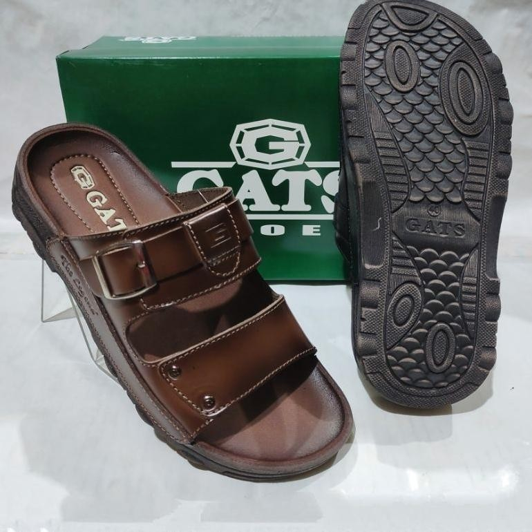 Sandal Casual Kulit Gats ZN 772 Dk brown.original gats by gats