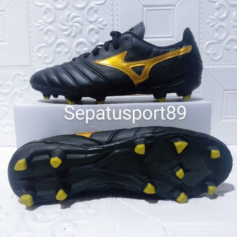 Sepatu bola MIZUNO/Kulit asli/Sol dijahit keliling