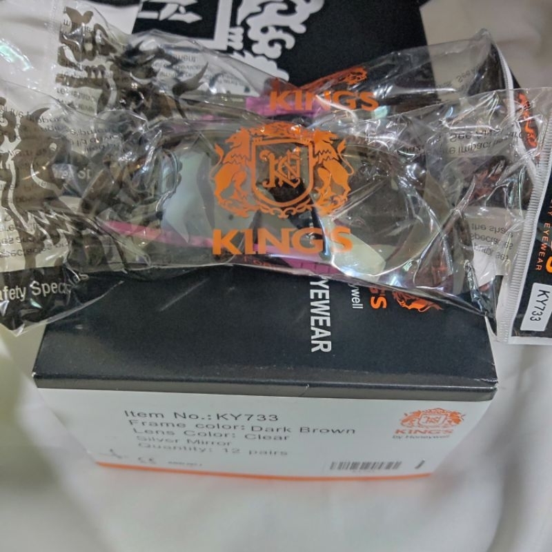 Kacamata safety merk King's KY733 clean silver mirror