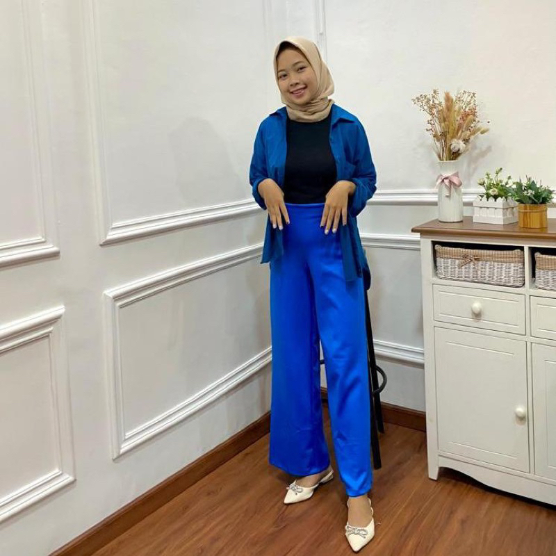 Celana Kulot KL-3001 Scuba HIGHWAIST Kulot Jumbo Fashion Muslim Day